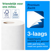 Toiletpapier Tork T4 Premium 3laags 250 vel wit - afbeelding 6