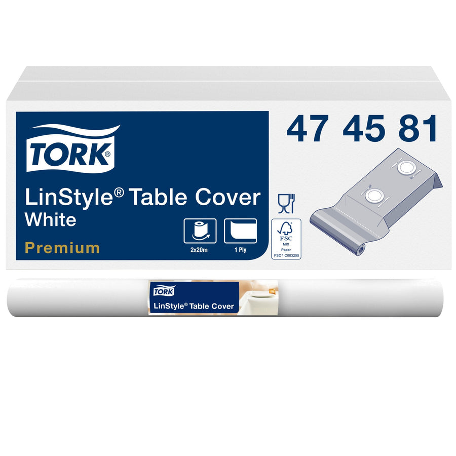 Tafellaken Tork Linstyle Premium 120cmx20m wit