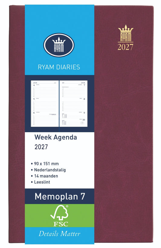 Agenda 2026 Ryam Memoplan 7 Suprema 7d/2p boredaux