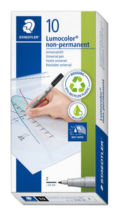Viltstift Staedtler OHP Lumo F 316 non perm zwart - afbeelding 5