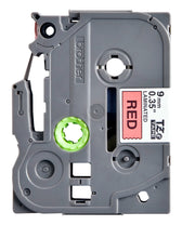 Labeltape Brother Ptouch TZe421 9mm rood - afbeelding 2
