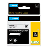 Labeltape Dymo Rhino industrieel polyester 19mm wt