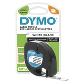 Labeltape Dymo LetraTag plastic 12mm wit