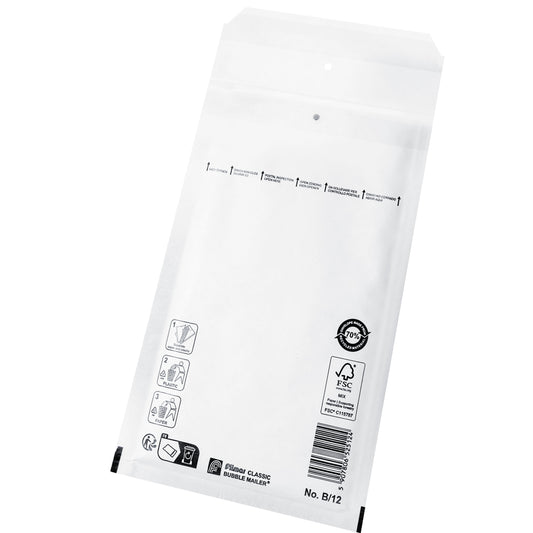 Enveloppes à bulles B12 Blanches, 120 x 220 mm Par boîte (200 pièces)