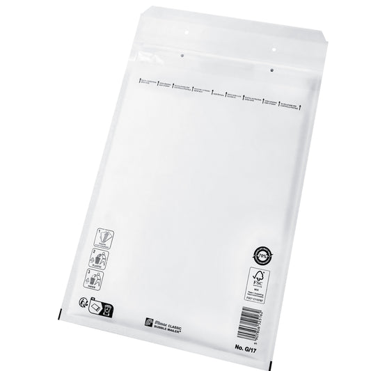 Enveloppes bulle G17 Blanches, 230 x 340 mm Par boîte (100 unités)
