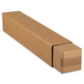 Tube d'expédition carré 300 x 150 x 800 mm couvercle double cannelure