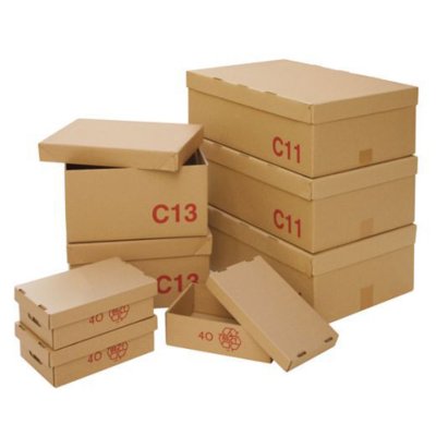 Bruine collomoduul-doos 300 x 200 x 85 mm van C-golf karton