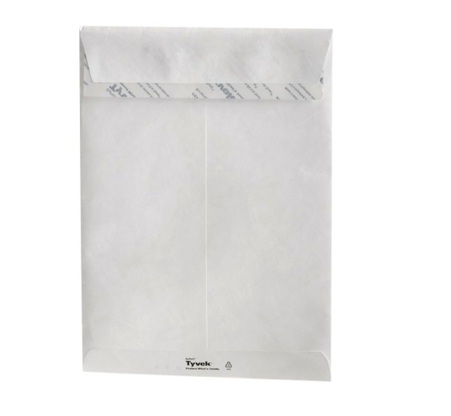 Tyvek® envelop 229 x 324 mm – Wit – Super Seal sluiting – Doos 100 stuks
