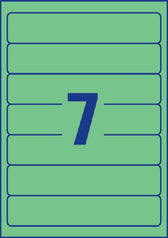 Rugetiket AZ smal 38x192mm zelfklevend groen