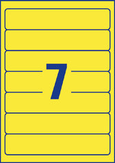 Rugetiket Avery smal 38x192mm zelfklevend geel