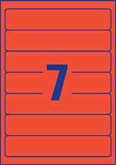 Rugetiket Avery smal 38x192mm zelfklevend rood - afbeelding 2