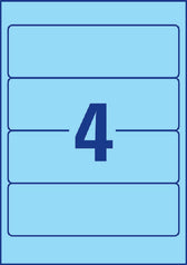Rugetiket Avery breed 61x192mm zelfklevend blauw