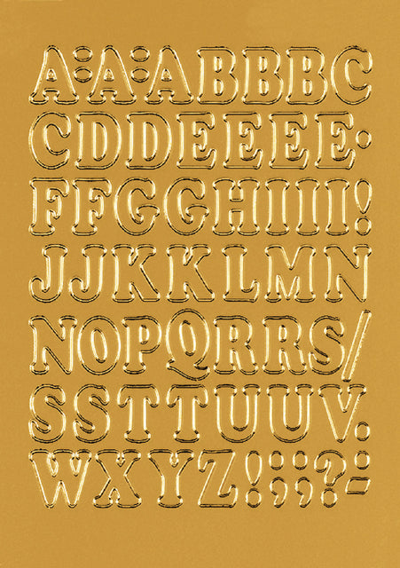Etiket HERMA 4183 12mm letters A-Z goudfolie 50st