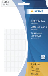 Etiket HERMA 2310 8x12mm wit 3840stuks