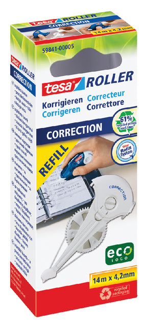 Correctietape navulling tesa eco 4.2mm hangdoosje