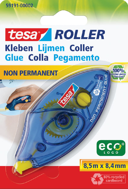 Lijmroller tesa eco niet permanent op blister