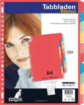 Tabblad Kangaro 23r PE410M 10 delig assorti karton - afbeelding 2