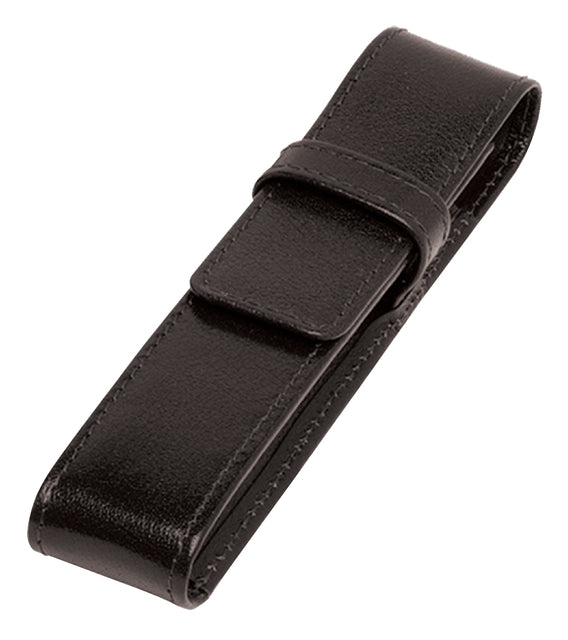 Pennenetui 321 buffelleer 1dlg zwart