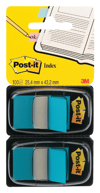 Indextabs Post-it 680 25.4x43.2mm duopack blauw