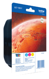 Inktcartridge Brother LC-1100VALBP zwart +3kleuren - afbeelding 2