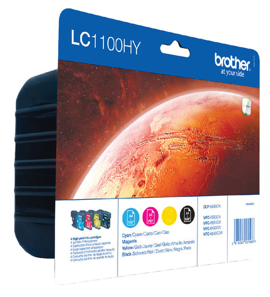 Inktcartridge Brother LC-1100HYVALBP zw +3kleuren