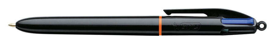 Balpen Bic 4kleuren pro met ring M zwart