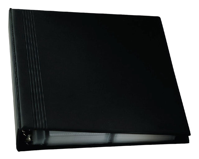 Visitekaartmap Sigel 400krt 90x58mm zwart