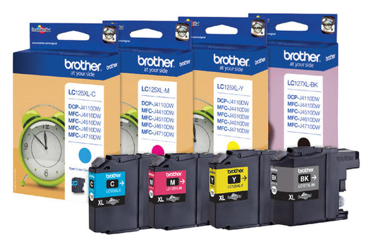 Inktcartridge Brother LC-127XLVALBP zw + 3kleuren