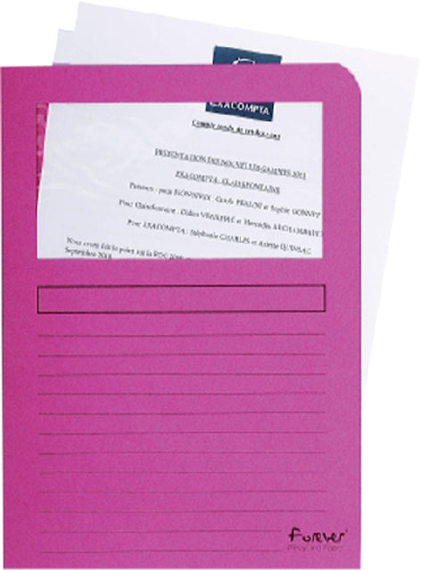 Venstermap Exacompta Forever L-model 120gr roze