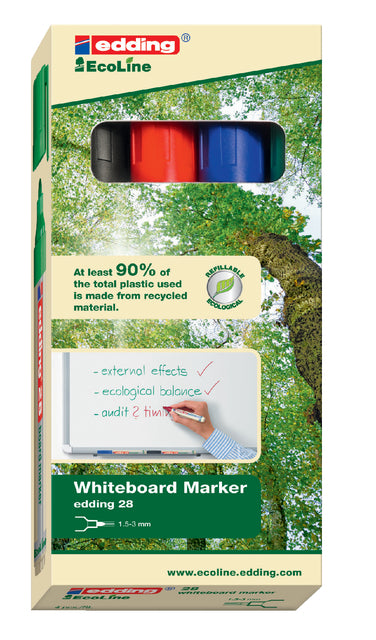 Whiteboardmarker edding 28 Eco rond 1.5-3 ass