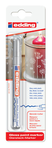 Paintmarker edding 751 oliebasis 1-2mm zilver bls