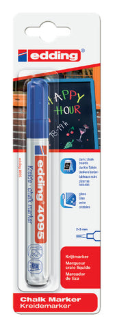 Krijtstift edding 4095 rond 2-3mm blauw