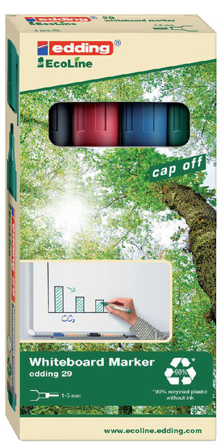 Whiteboardmarker edding 29 Eco schuin 1-5mm as