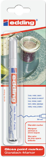 Paintmarker edding 780 oliebasis 0.8mm wit bls