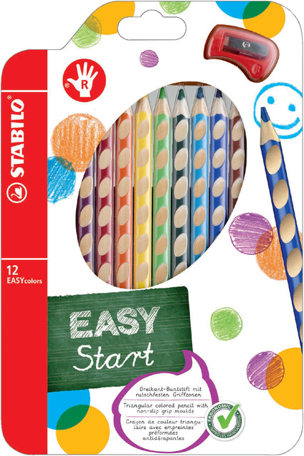 Kleurpotlood STABILO 332 Easycolors rh 12st ass
