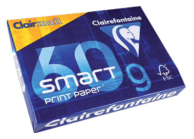 Kopieerpapier Clairefontaine Clairmail A4 60gr wt
