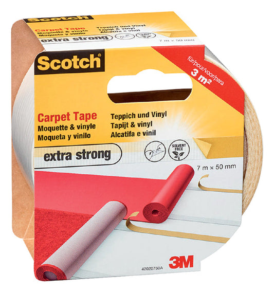 Plakband Scotch tapijt 50mmx7m dz extra strong