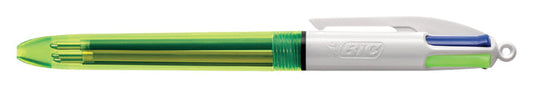 Balpen Bic 4kleuren M fluor geel