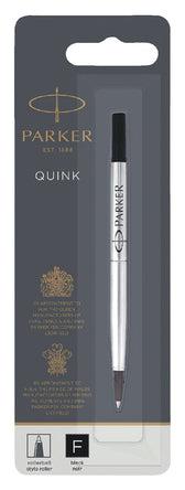 Rollerpenvulling Parker Quink F blister zwart