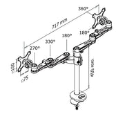 Monitorarm Neomounts D935DG 10 27 inch doorvoer zi