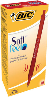 Balpen Bic soft feel clic M rood - afbeelding 2