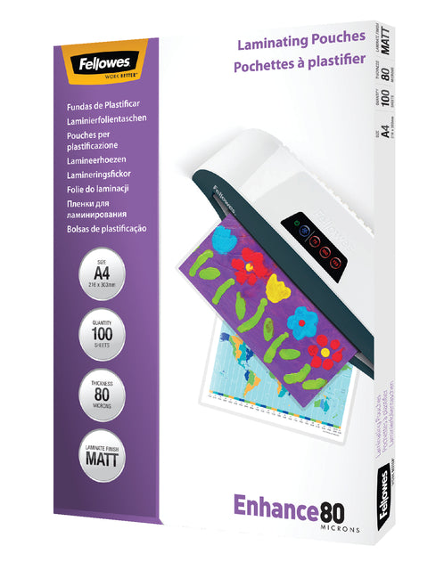Lamineerhoes Fellowes A4 2x80micron mat
