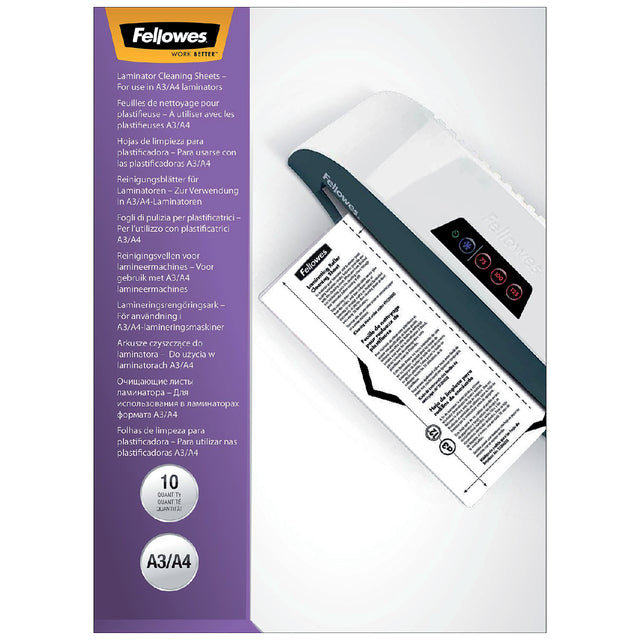 Lamineer schoonmaakvel Fellowes A4+A3