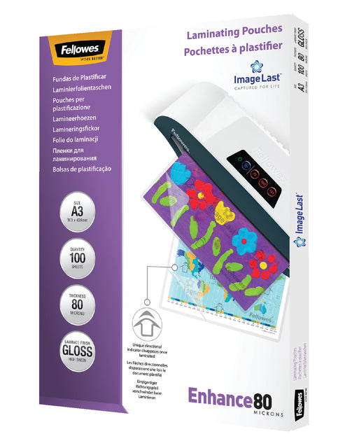 Lamineerhoes Fellowes A3 2x80micron glans