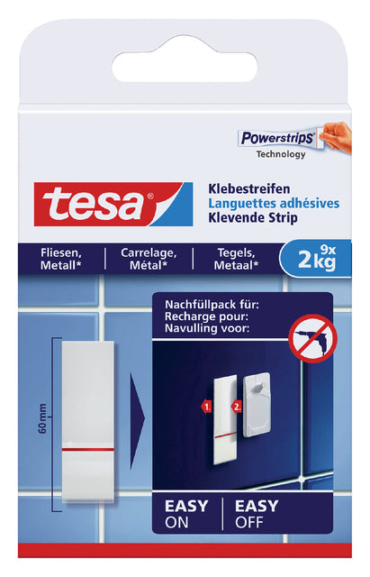 Kleefstrips tesa tegels en metaal 2kg wit