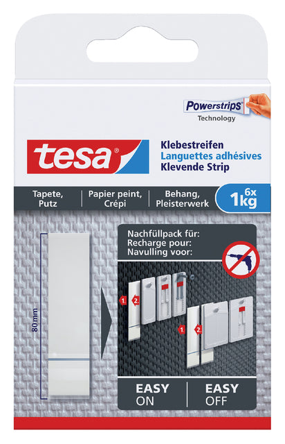 Kleefstrips tesa behang en pleisterwerk 1kg wit