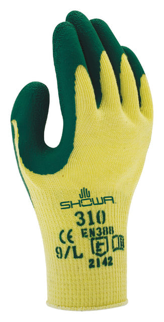 Griphandschoen Showa 310 latex S groen