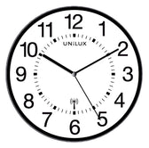 Wandklok Unilux Wave radio dia 30cm zwart/wit - afbeelding 3