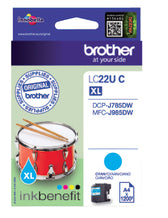 Inktcartridge Brother LC-22UC blauw - afbeelding 2