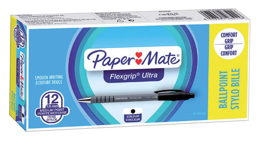 Balpen Papermate Flexgrip Ultra M zwart